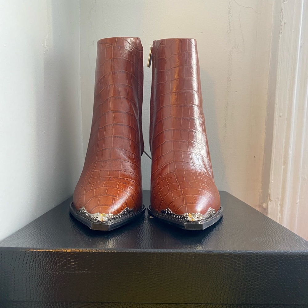 The Kooples Brown Croc Boots